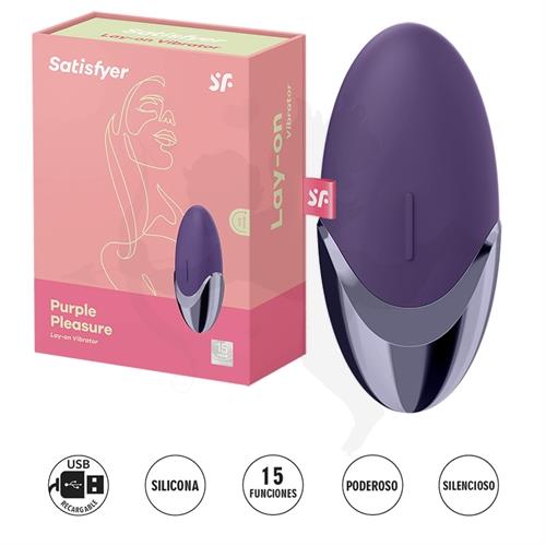 Purple Pleasure estimulador de clitoris con carga USB