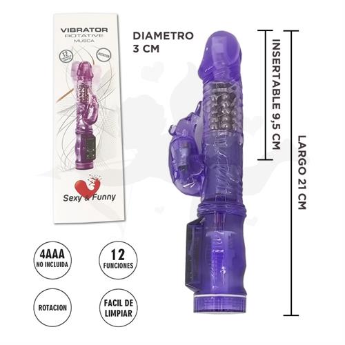 Vibrador rotativo con estimulacion de punto G